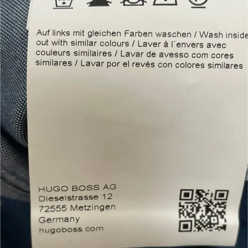 Boss Hugo Boss NWT H-Genius-222 Men's Dress Pants Blue Size 36R Slim Fit Chino